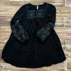 Black dress with grey stitching